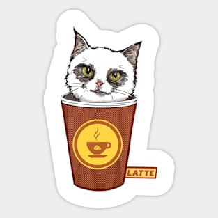 Cats And Coffee Sticker